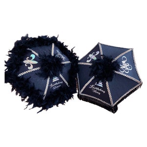 Wedding/ Party Secondline Umbrella(s), Black, Gold, Silver Umbrella, Custom Parasol, Personalized Umbrella