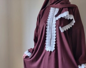 Gebetskleid aus Baumwolle | Gebetskleid | Isdaal |Isdal | Gebetskleidung | Eid Geschenk Muslimah | Abaya| Jilbab |Jilbaab |Gebedsjurk | Salat