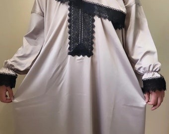 Exklusives Handgefertigtes Satin Gebetskleid von Madina - Gebetskleid - Gebetskleidung - Abaya - Ramadan - Isdal - Khimaar - JIlbab
