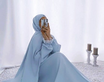 Handmade Special Prayer Dress from Madina - Prayerset - Isdal -Abaya - Made specially per customer-Prayerdress