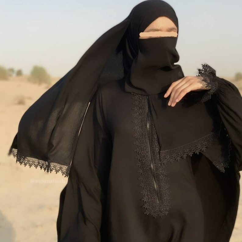 Gebetskleidung Muslime Saudi Prayer Dress Gebetskleid gebedsjurk Gebetsrobe Tarha sharshaf Schwarz
