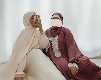Special Handmade Prayer Dress from Madina for Eid el Adha - Gift- Custom Made- Abaya- Jilbab- Isdal- Eid Gift- Kaftan -Muslima- Modest