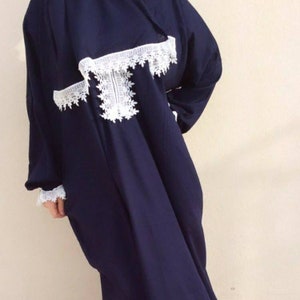 Gebetskleidung Muslime Saudi Prayer Dress Gebetskleid gebedsjurk Gebetsrobe Tarha sharshaf Blau