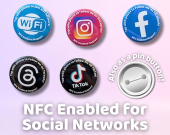 NFC Social Media Magnet – Customizable Digital Business Card (Ø4cm | 1.5in)
