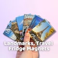 Custom Travel Destination Fridge Magnet – Personalized Landmark Magnet 78×53 mm | City & Nature Souvenir | Travel Gift product logo