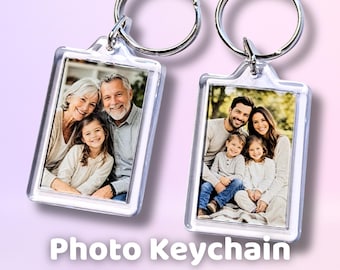 Personalized Photo Keychain | Double-Sided Custom Photo Keyring | 25×40mm (1×1.6in)