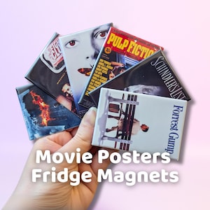 Magneti personalizzati per film – Magnete per frigorifero con poster di film / Memorabilia di film / MAGNETE per cultura pop / Decorazioni cinematografiche retrò e REGALO per appassionati di film