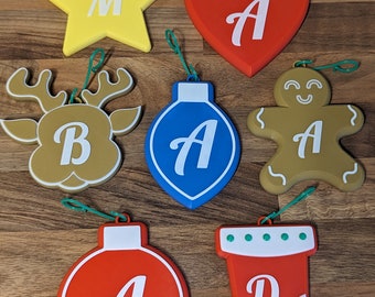 Personalized Christmas Ornament, Various Shapes