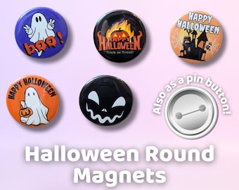 Halloween Fridge Magnet or Pin | Spooky Collectible Decor (Ø4cm | 1.5in)