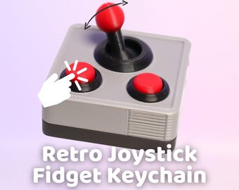 Retro Joystick Fidget Keychain – 3D Printed Gamer Nostalgia