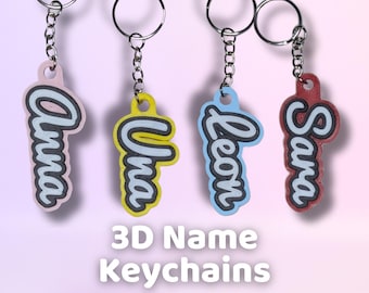 Custom Name Keychain – 3D Printed Personalized Accessory