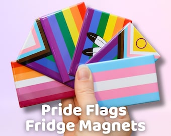 Pride Flag Fridge Magnet – LGBTQ+ Inclusive Decor (8x5cm)