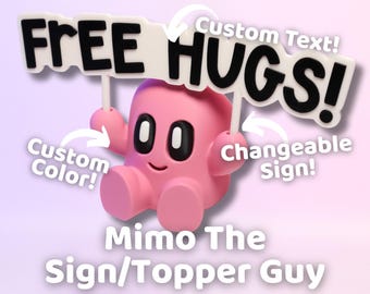 3D Printed Mimo Sign Holder | Interchangeable Cake Topper