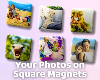 Personalized Photo Fridge Magnet – Custom Wedding, Birthday Gift (5x5cm)