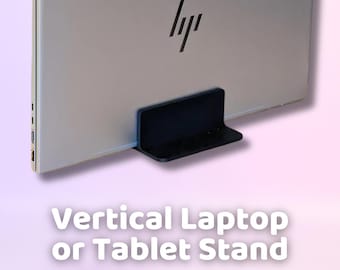 3D Printed Vertical Laptop Stand – Ergonomic and Modern Desk Organizer
