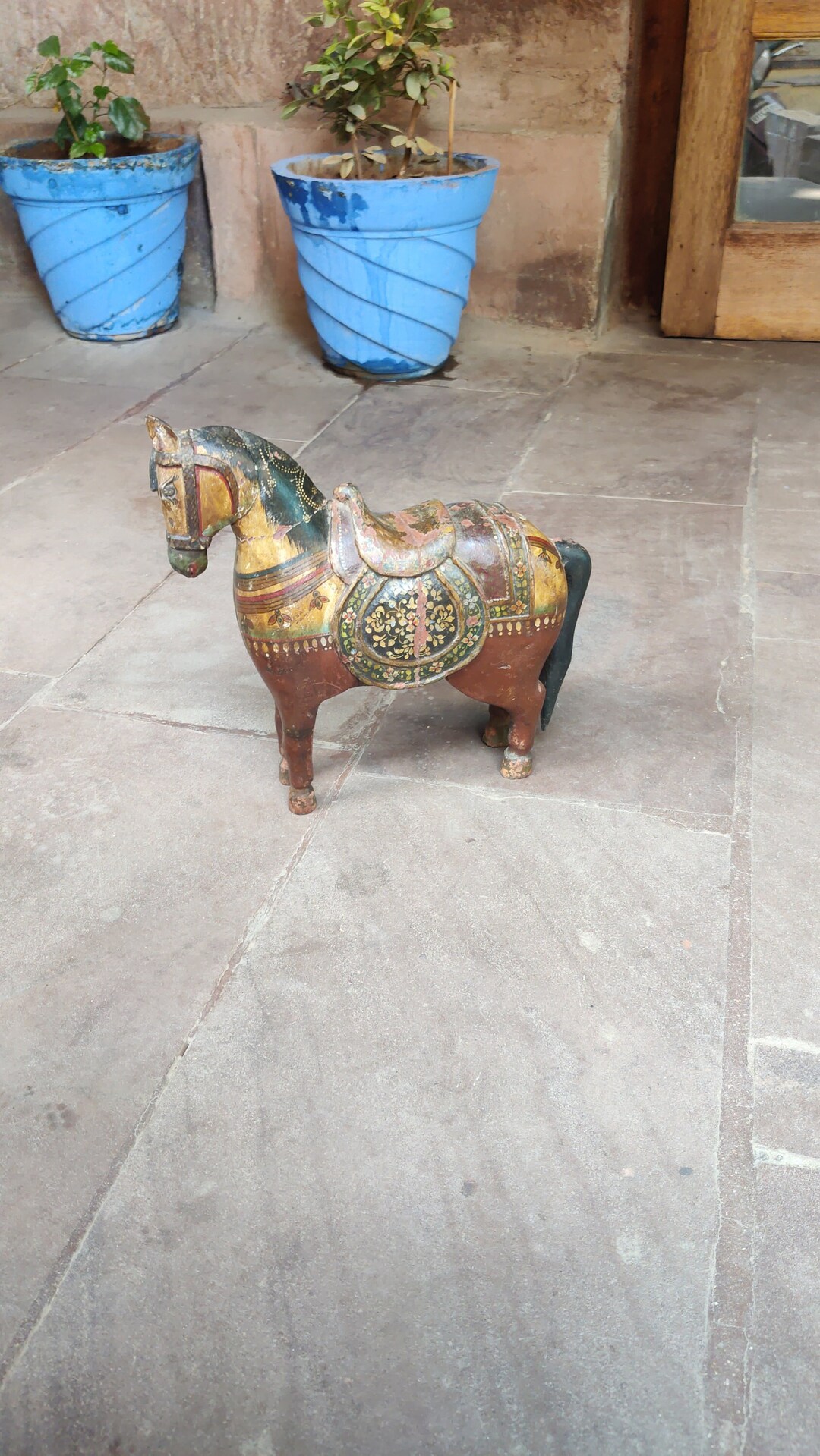 Vintage Wooden Decorative Horse Statue Handmade Wooden Etsy