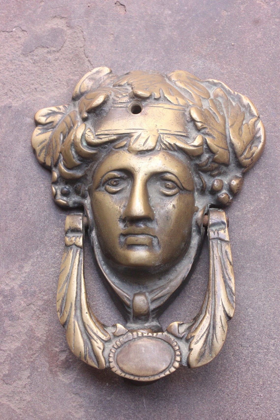 Antik Schwere Englische Anna Livia Messing Metall Türklopfer | Etsy