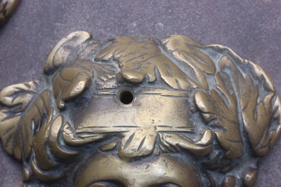 Antik Schwere Englische Anna Livia Messing Metall Türklopfer | Etsy