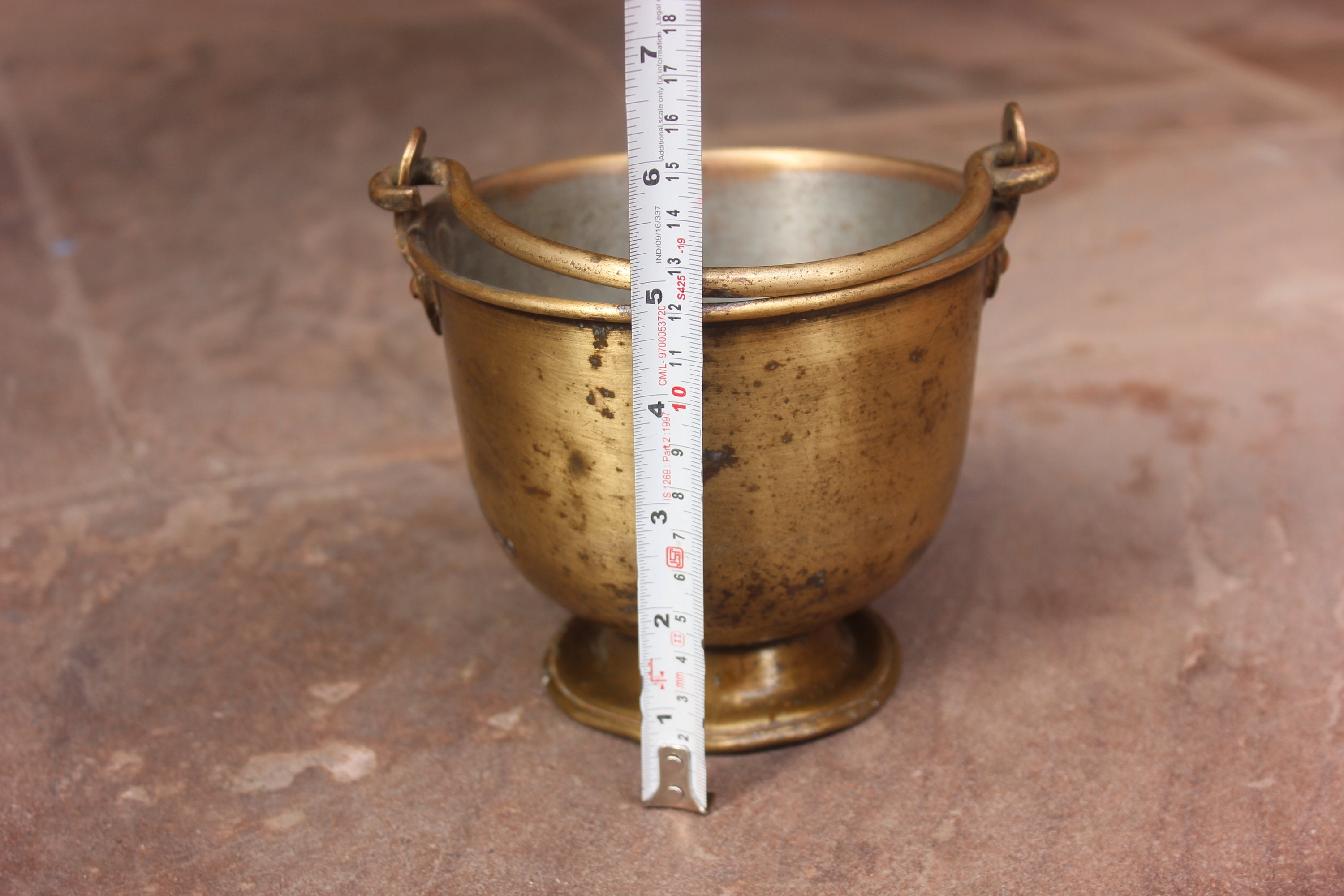 Old small brass bucket set of two/brass bucket for small Etsy