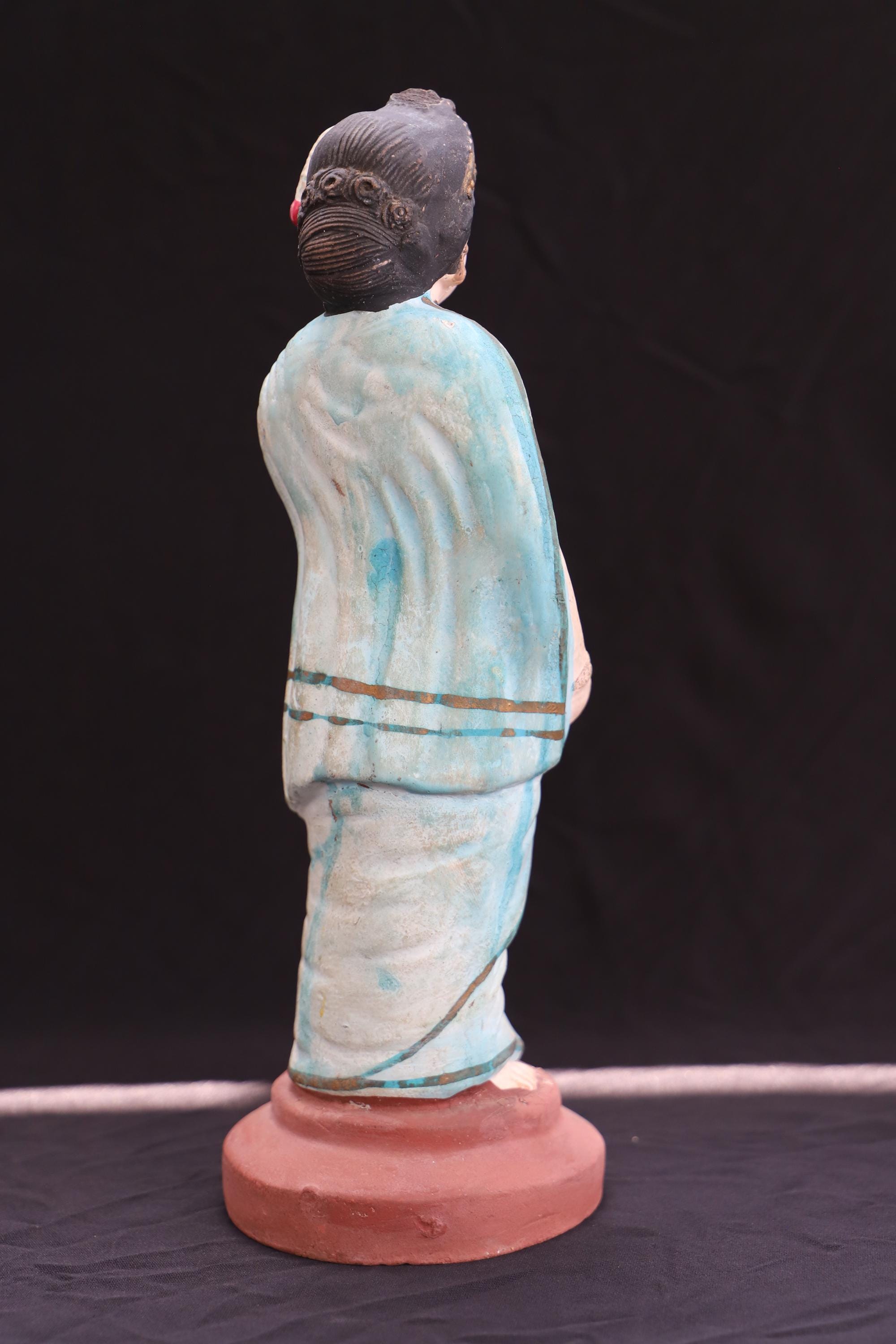 テラコッタ 女性胸像 素焼き 粘土 アート 芸術 美術 古道具 レトロ