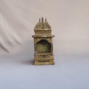 Antique brass temple krishna brass temple collectable antique art home decorative throne singhasan brass altar