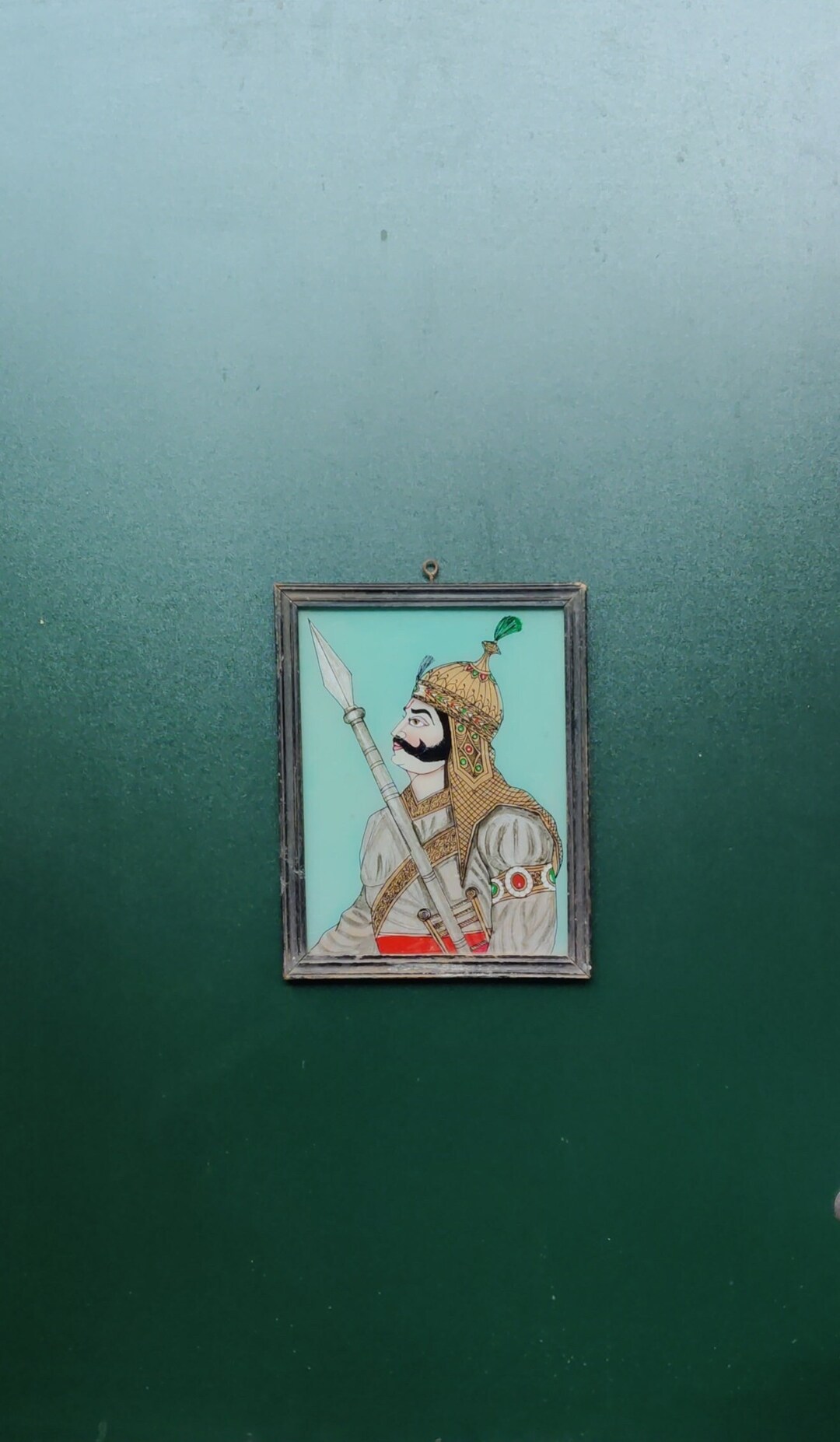 Glass Painting || Reverse Glass Painting of Rajput King || Distressed ...