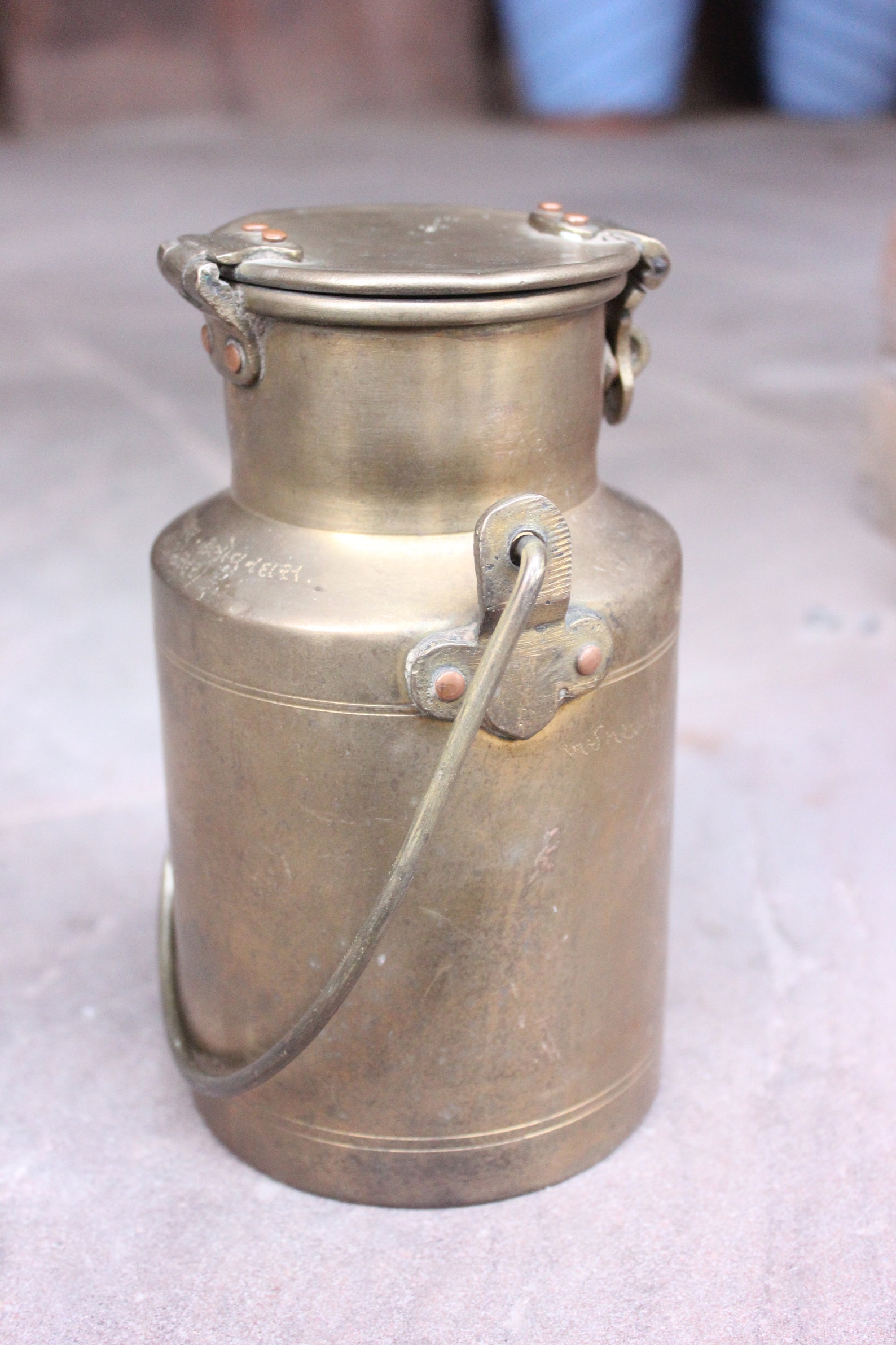 Vintage brass oilghee container/ old brass ghee container/old Etsy