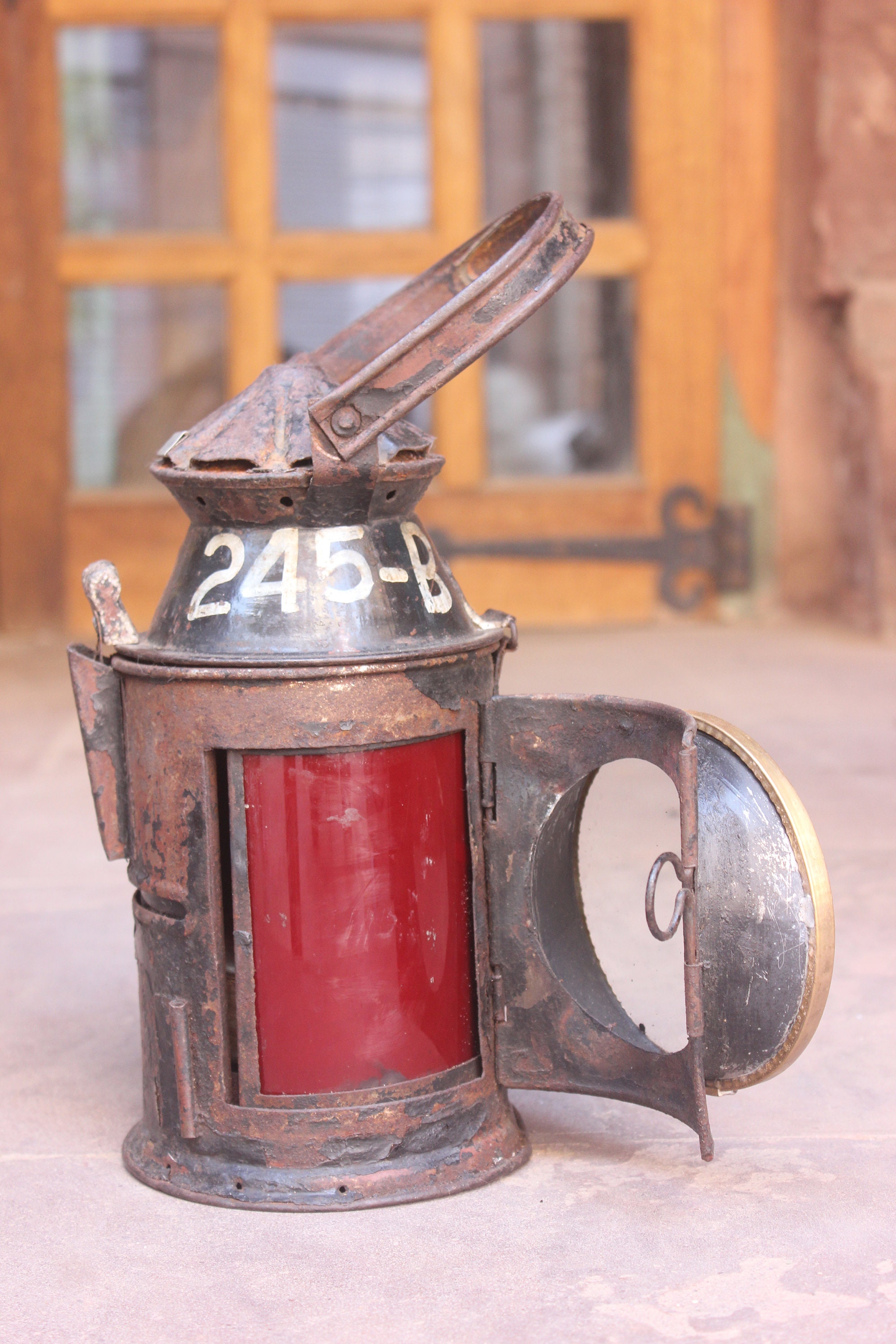Original IndoBritish Railway Signal Oil Lamp / Railway lamp Etsy