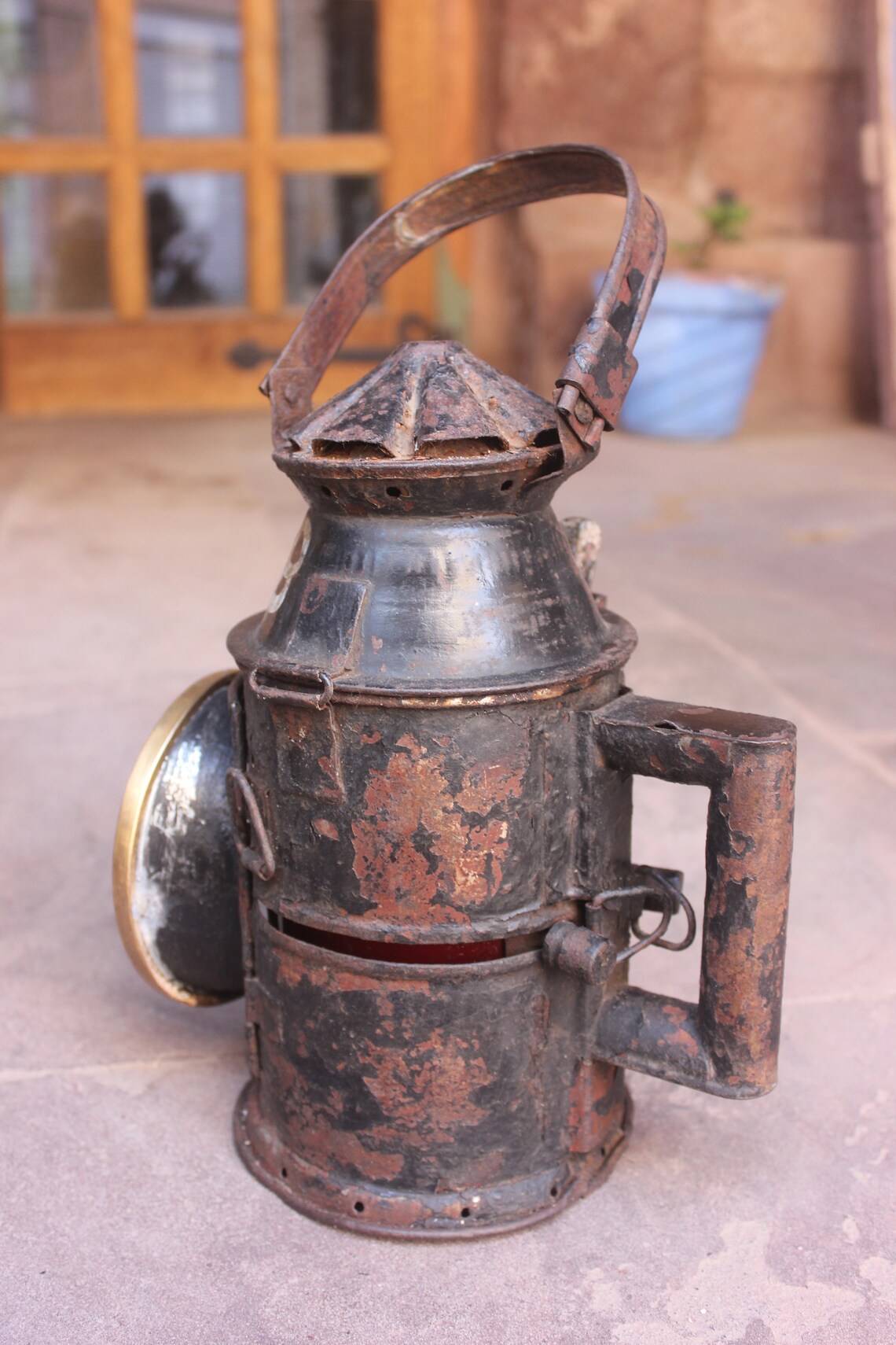 Original IndoBritish Railway Signal Oil Lamp / Railway lamp Etsy
