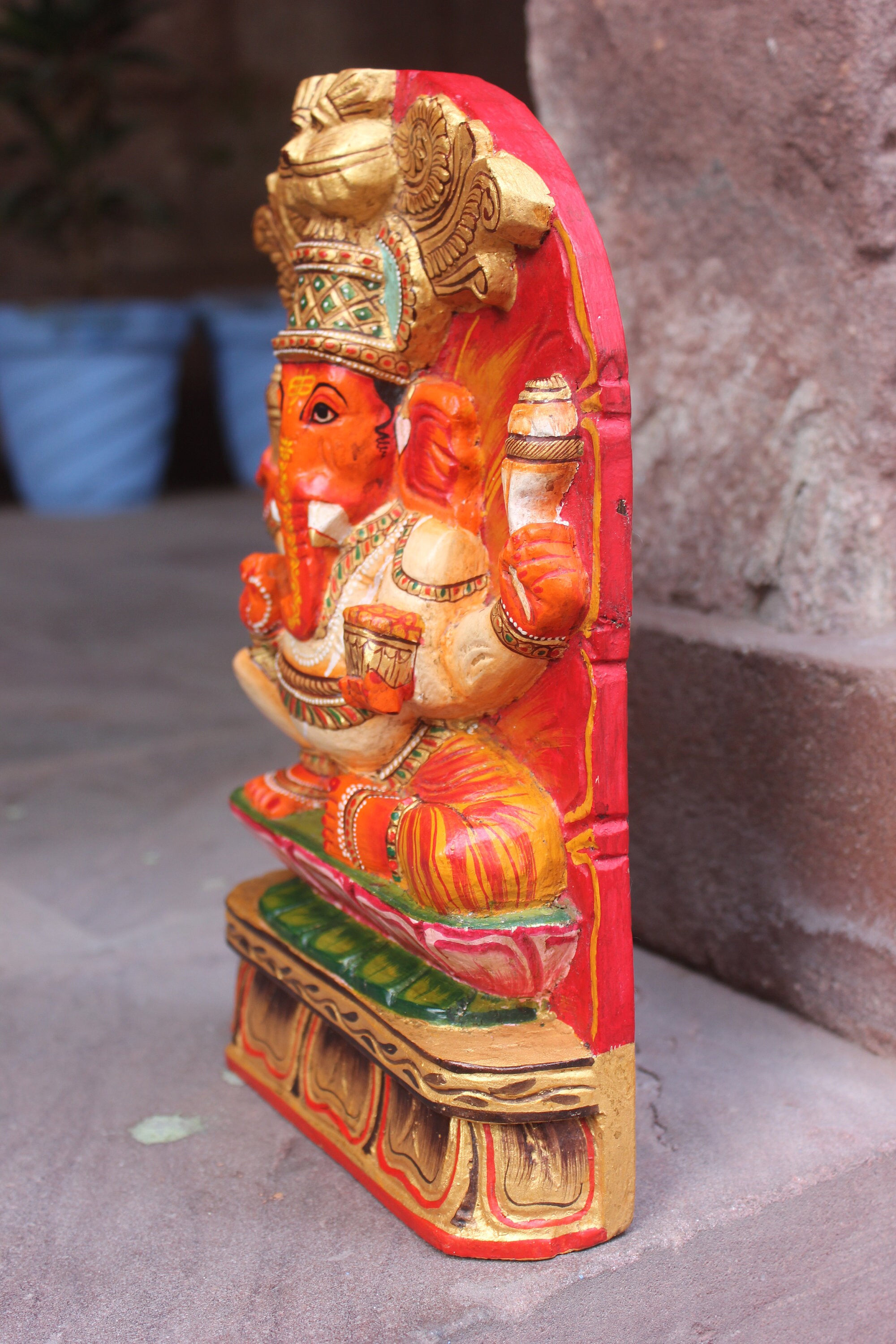 Wall decor wooden ganesha statue/wall decor ganesh Etsy