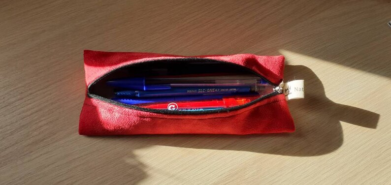 Flat pencil case, pen bag, makeup bag, faculty kit, tote bag image 2