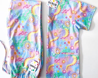 Scrub Pants Made to Order - Indigenous Prints