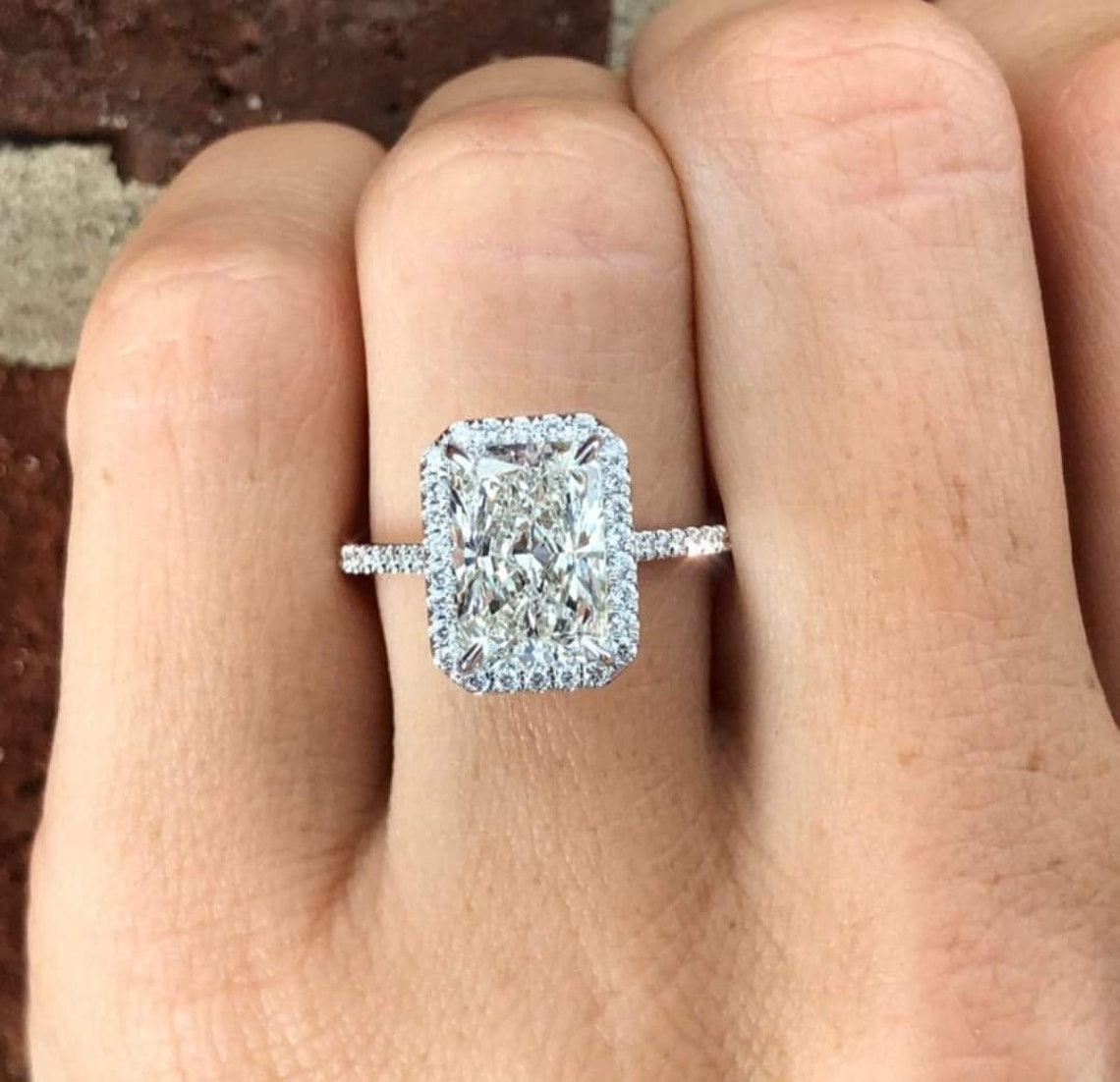 Radiant Cut /charles & Colvard Forever One 7.00 CT / - Etsy