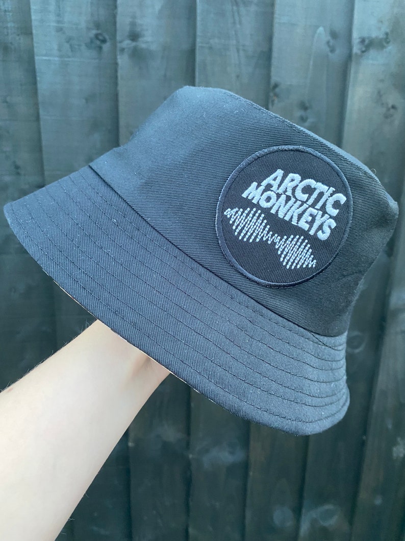 Festival outfit. Arctic Monkeys bucket hat Arctic Monkeys themed nova check reversible bucket hat