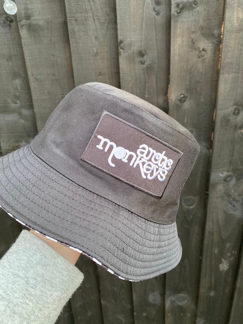 Festival outfit. Arctic Monkeys bucket hat Arctic Monkeys themed nova check reversible bucket hat