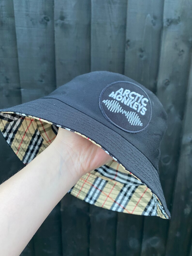 Festival outfit. Arctic Monkeys bucket hat Arctic Monkeys themed nova check reversible bucket hat