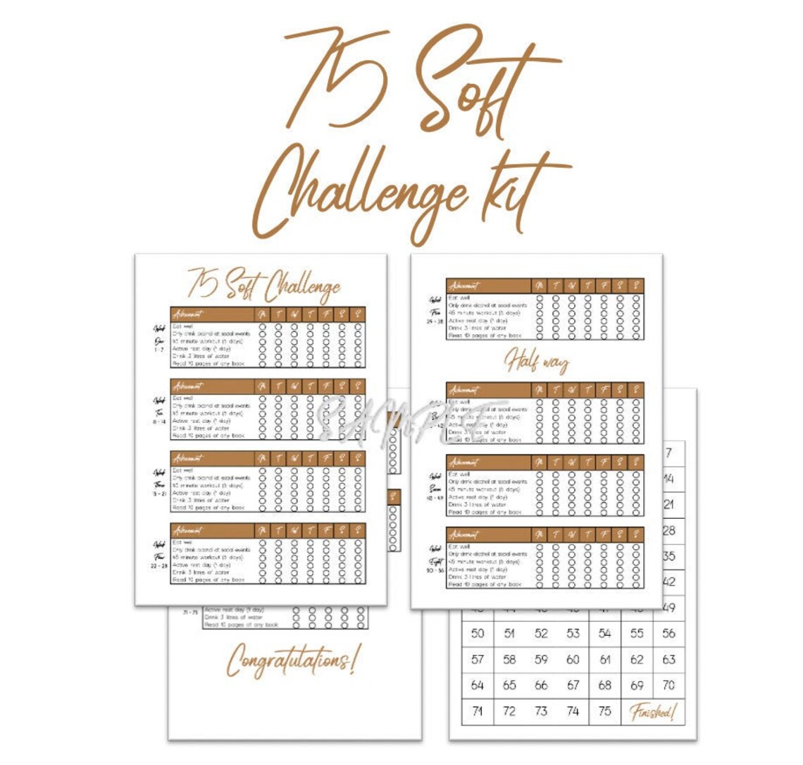 75 Soft Challenge Printable Wwwanize365