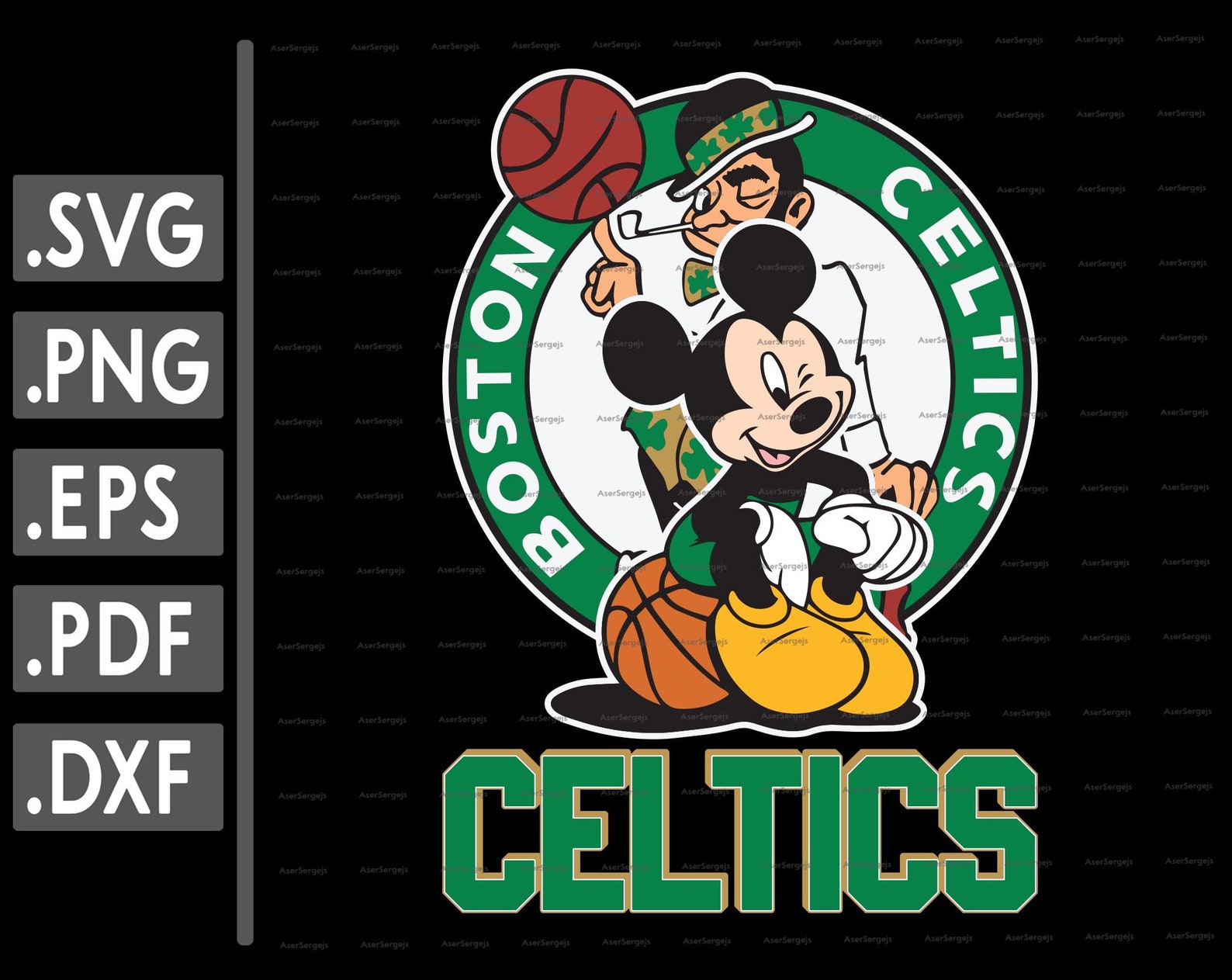 Mickey Mouse Go Celtics Basketball SVG Go Celtics Basketball Etsy