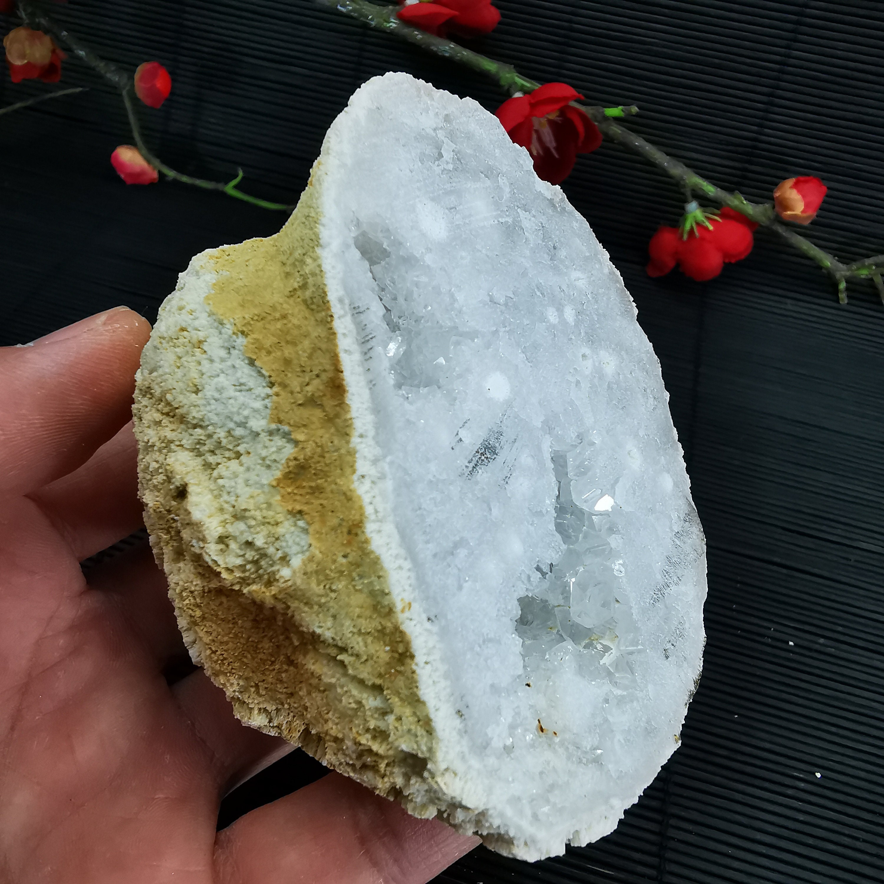 370G Natural Agate geode/quartz crystal geode point mineral | Etsy