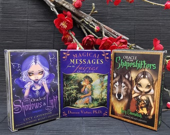Tarot Oracle cards,magical messages from fairies,shadows and light oracle,oracle of the shapeshifters