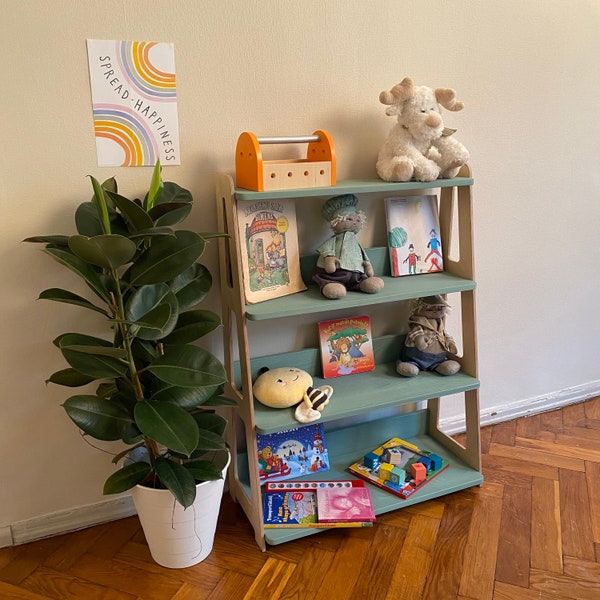 Montessori Shelf, Montessori Bookshelf And Toy Shelf Set, Perfect For Toy And Book Rotation, Toy Storage, Kids Toy Storage, Nursery Shelves