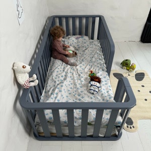 Safe Platform Bed, Toddler Bed with Slats, Montessori Bed, Floor bed, Lit Cabane, Bodenbett, Kinderbett Mit, Sicherheitsgeländern image 7
