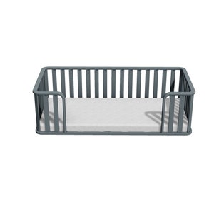 Safe Platform Bed, Toddler Bed with Slats, Montessori Bed, Floor bed, Lit Cabane, Bodenbett, Kinderbett Mit, Sicherheitsgeländern image 4