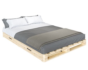 Platform Bed,  Wooden Platform Bed Frame, Pallet Bed, Handmade Pallet Bed, Modern Platform Bed