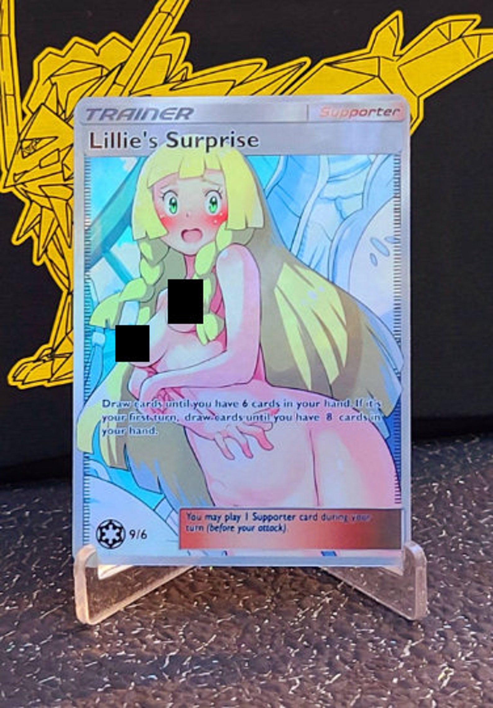 Custom Fan Made Orica Pokemon Card LILLIE'S SURPRISE Full | Etsy