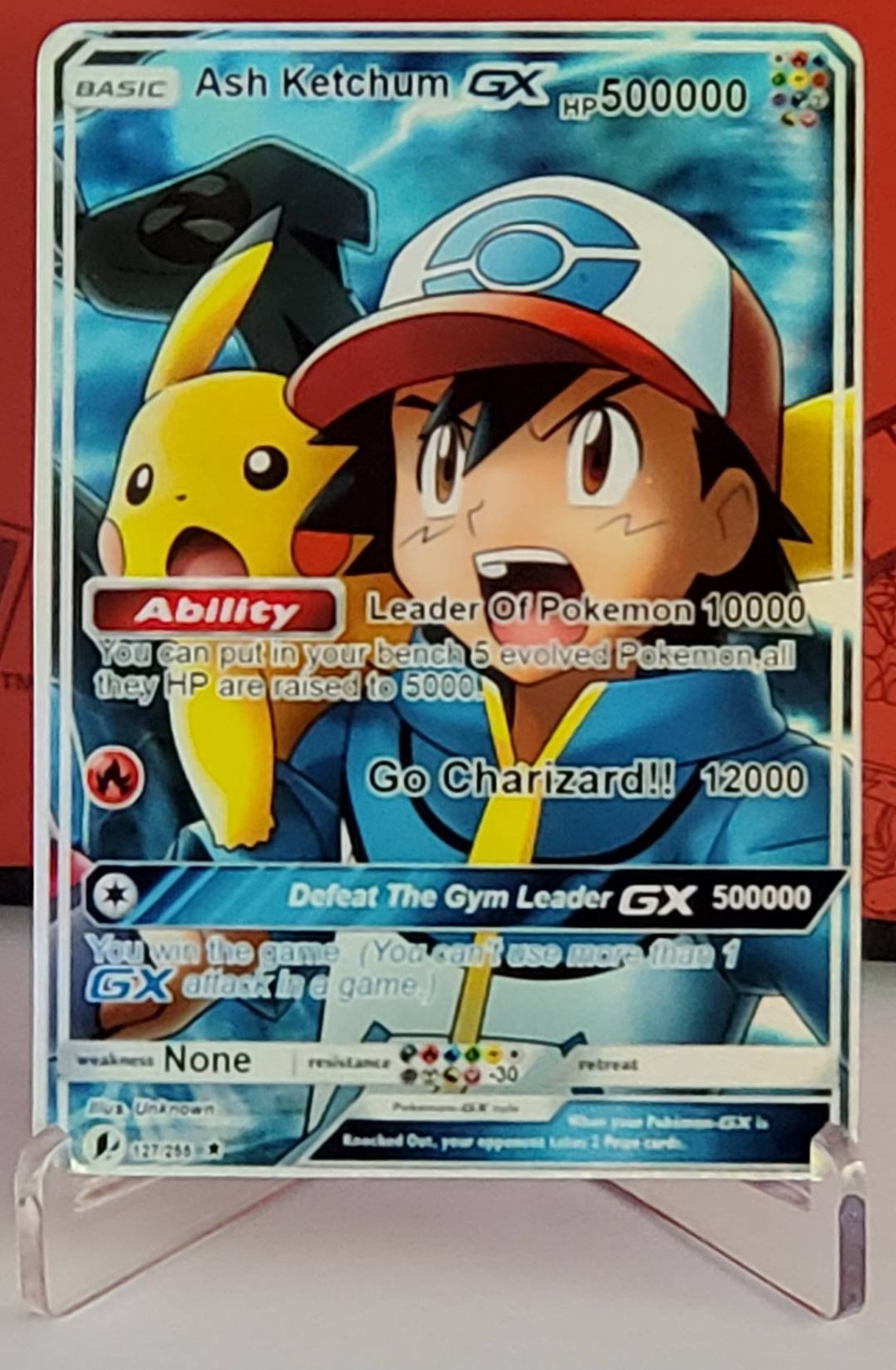 Custom Fan Made Orica Pokemon Card ASH KETCHUM Full Art Etsy Ireland