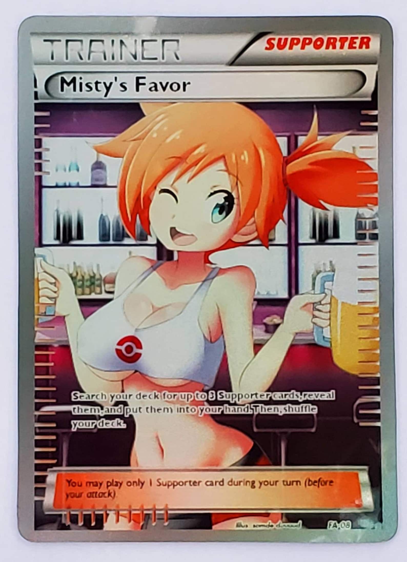 Custom Fan Made Orica Pokemon Card Misty s Favor Full Etsy