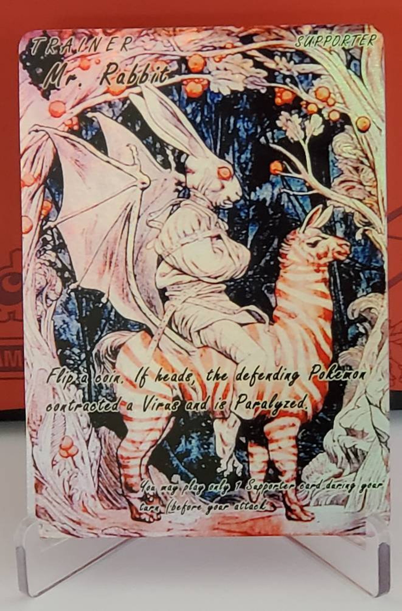 Custom Fan Made Orica Pokemon Card UTOPIA MR. RABBIT Full Art Etsy