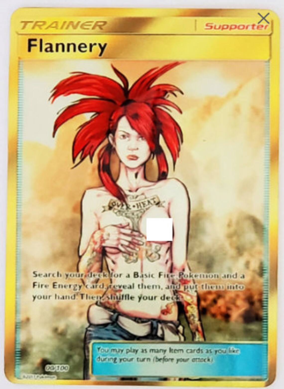 Custom Fan Made Orica Pokemon Card FLANNERY Full Art Etsy