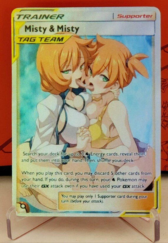 Custom Fan Made Orica Pokemon Card Misty And Misty Full Art Etsy 